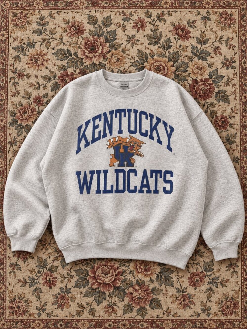 Kentucky Wildcats Heather Gray College Graphic Crewneck Sweatshirt